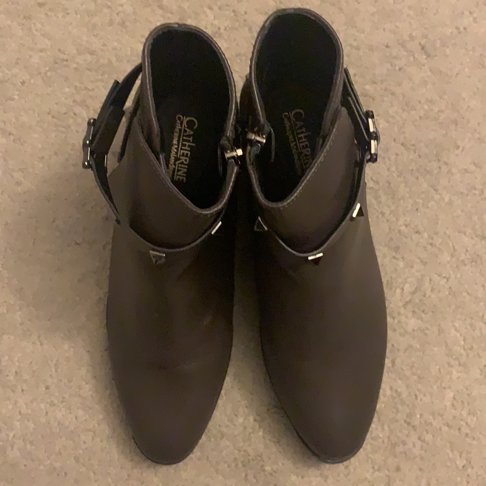 Gray Pebble Vegan Leather Booties - image 3